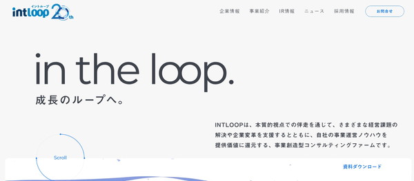 イントループのHPキャプチャ
